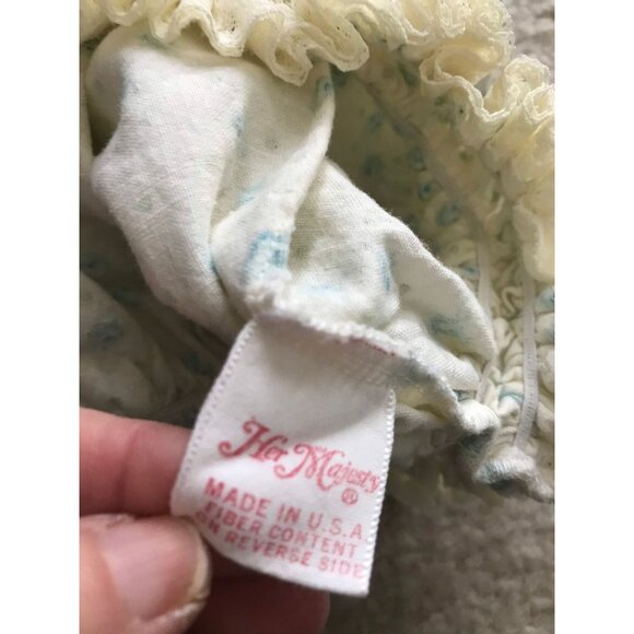 Vintage 1960's "Her Majesty" Girl's Granny Hat And Matching Slippers Size Large - Picture 8 of 10